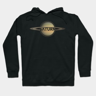 Planet Saturn with lettering gift space idea Hoodie